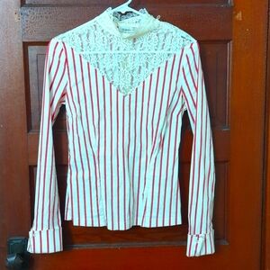 Sale🎄Blanco Lace Fitted Blouse